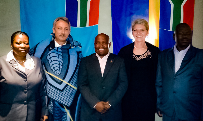 Left to Right: Thato Matlanyane (1st Vice President - IPA Lesotho), H Vossie Vos, Thato Mokoteli (Secretary General - IPA Lesotho) Dirkie Vos, Tumisang Bereng (Treasurer – IPA Lesotho).