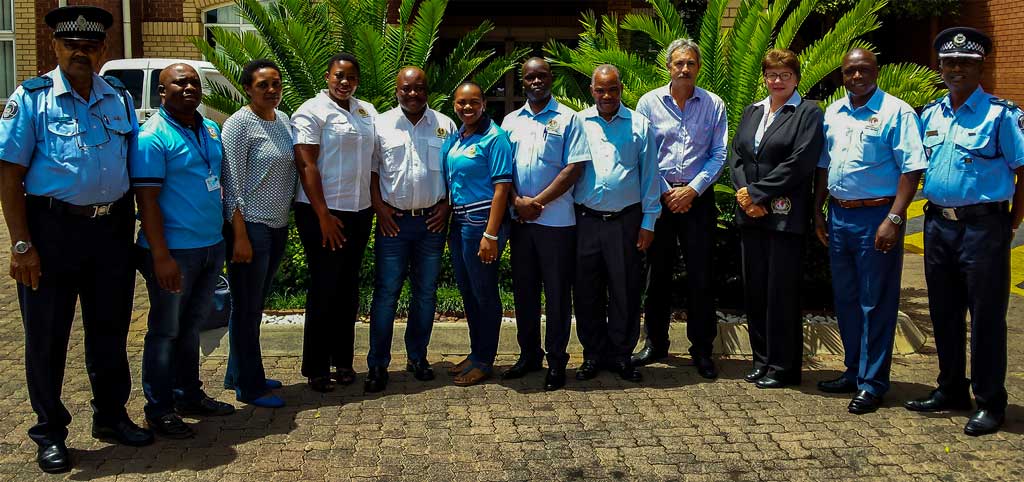 Left to Right: Gaètan Papillon, Thato Makoteli, Doreen Tsabedze, Neo Bodilenyane, Emmanuel Morris, Momosa Hlao, Jared Ojuok, William Dlamini, Vossie Vos, Tessa Deyzel, Kibet Wilhelm, Outam Kumar Guness
